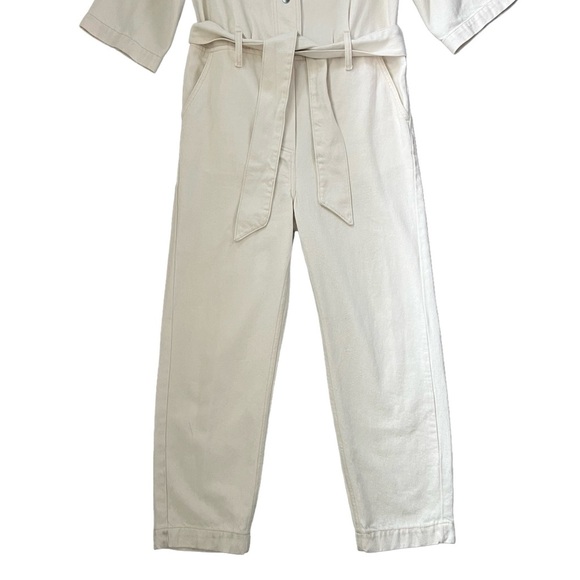 ALLSAINTS Mira Utility Denim Jumpsuit Natural White Size 4 - Picture 14 of 14